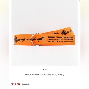 New petals and peacocks belt